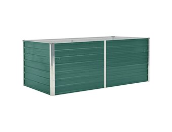vidaXL Plantenbak verhoogd 160x80x45 cm gegalvaniseerd staal groen