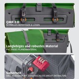 VAUDE Fietstassen voor bagagedrager Aqua Back 2 x 24 l, groen, 2 x achterwieltassen waterdicht, fietstas achter, eenvoudige bevestiging, Made in Germany