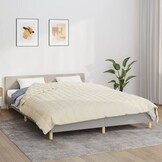 vidaXL Verzwaringsdeken 200x220 cm 9 kg stof lichtcrèmekleurig