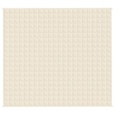 vidaXL Verzwaringsdeken 200x220 cm 9 kg stof lichtcrèmekleurig