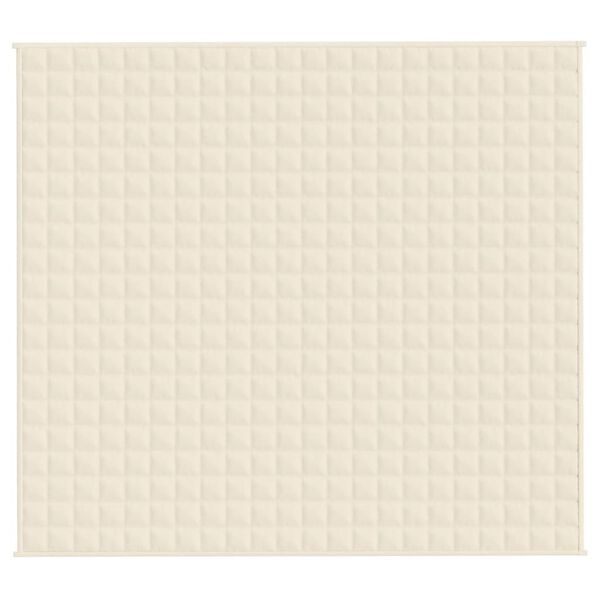 vidaXL Verzwaringsdeken 200x220 cm 9 kg stof lichtcrèmekleurig
