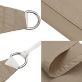 vidaXL Zonnescherm rechthoekig 3x6 m oxford stof taupe