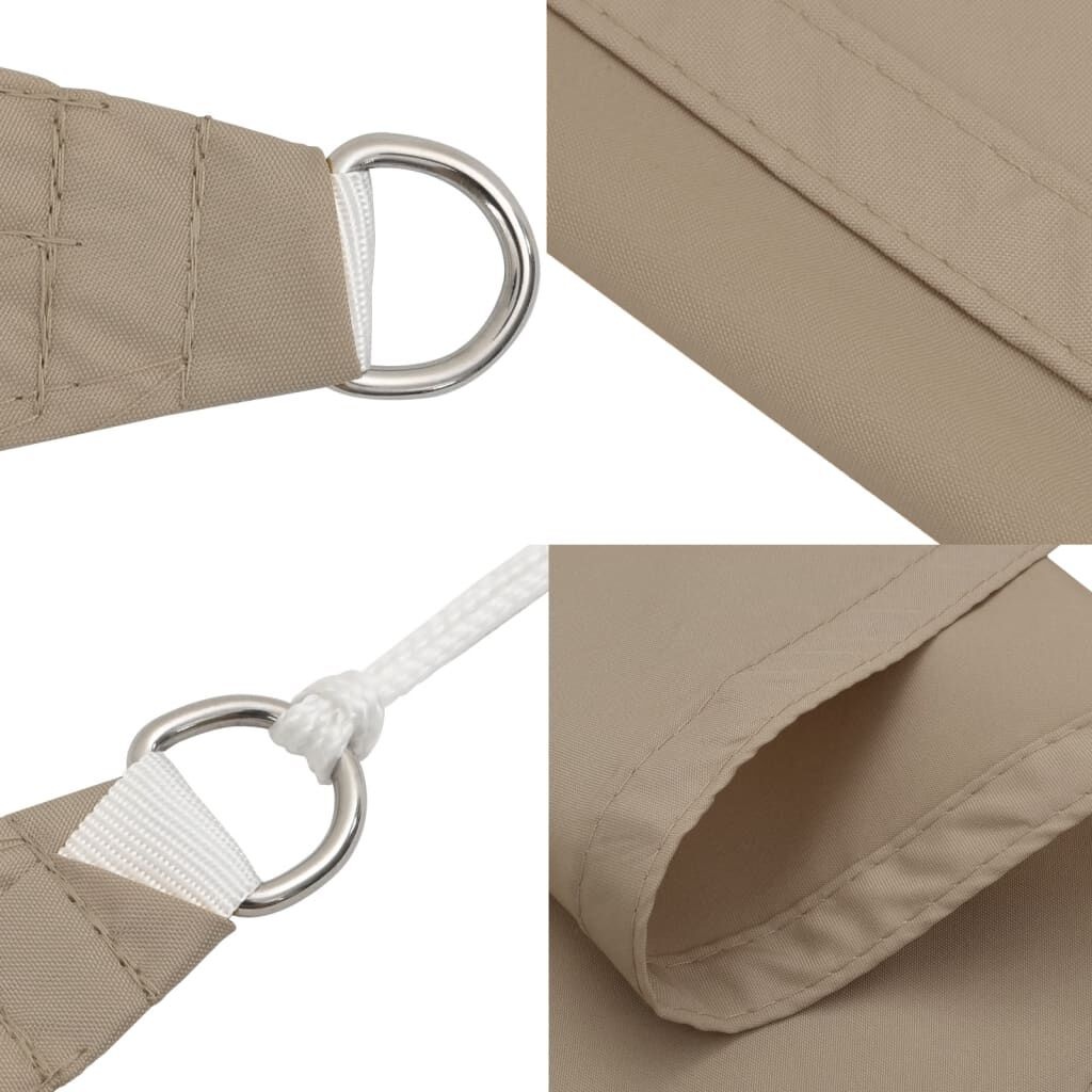 vidaXL Zonnescherm rechthoekig 3x6 m oxford stof taupe