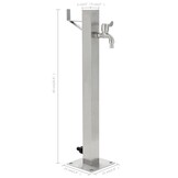 vidaXL Tuinwaterkolom vierkant 65 cm roestvrij staal
