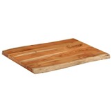 vidaXL Tafelblad rechthoekig natuurlijke rand 70x60x3,8 cm acaciahout