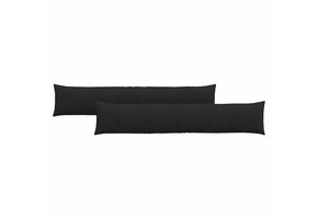 2x Zwarte Sofa Kussens (Stof) - 200x40cm - 34% Korting