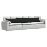 vidaXL Sofa Kussens 2 st Stof Zwart 200 x 40 cm