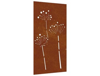 vidaXL Wanddecoratie tuin bloemenontwerp 105x55 cm cortenstaal