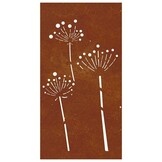 vidaXL Wanddecoratie tuin bloemenontwerp 105x55 cm cortenstaal
