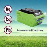 Exmate Li-Ion 40V 5.0Ah accu voor GreenWorks G-MAX 29472 29282 2601102 24252 29462 29302 29662