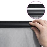 vidaXL Vliegengordijn 10-delig 240x240 cm mesh zwart