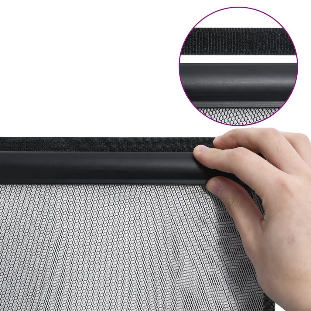 vidaXL Vliegengordijn 10-delig 240x240 cm mesh zwart