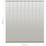 vidaXL Vliegengordijn 10-delig 240x240 cm mesh zwart
