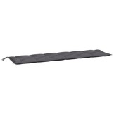 Tuinbankkussen Antraciet Oxford Stof 200x50x7 cm - 77% Korting