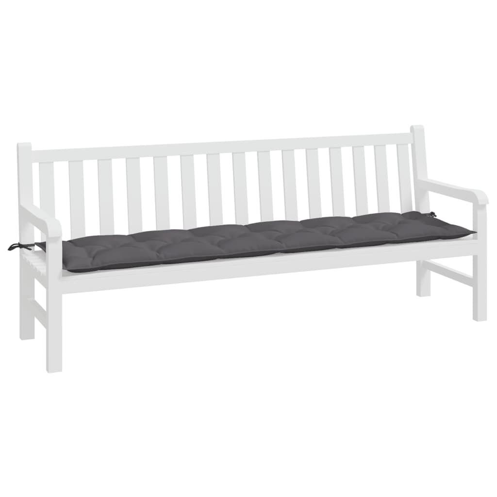 Tuinbankkussen Antraciet Oxford Stof 200x50x7 cm - 77% Korting