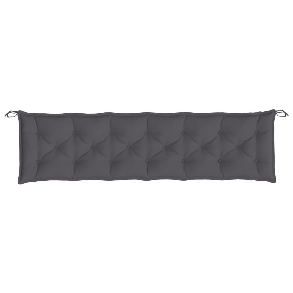 Tuinbankkussen Antraciet Oxford Stof 200x50x7 cm - 77% Korting
