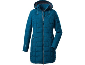 killtec Skane Wmn Quilted Prk dames Gewatteerde parka/parka met afritsbare capuchon