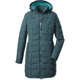 killtec Skane Wmn Quilted Prk dames Gewatteerde parka/parka met afritsbare capuchon