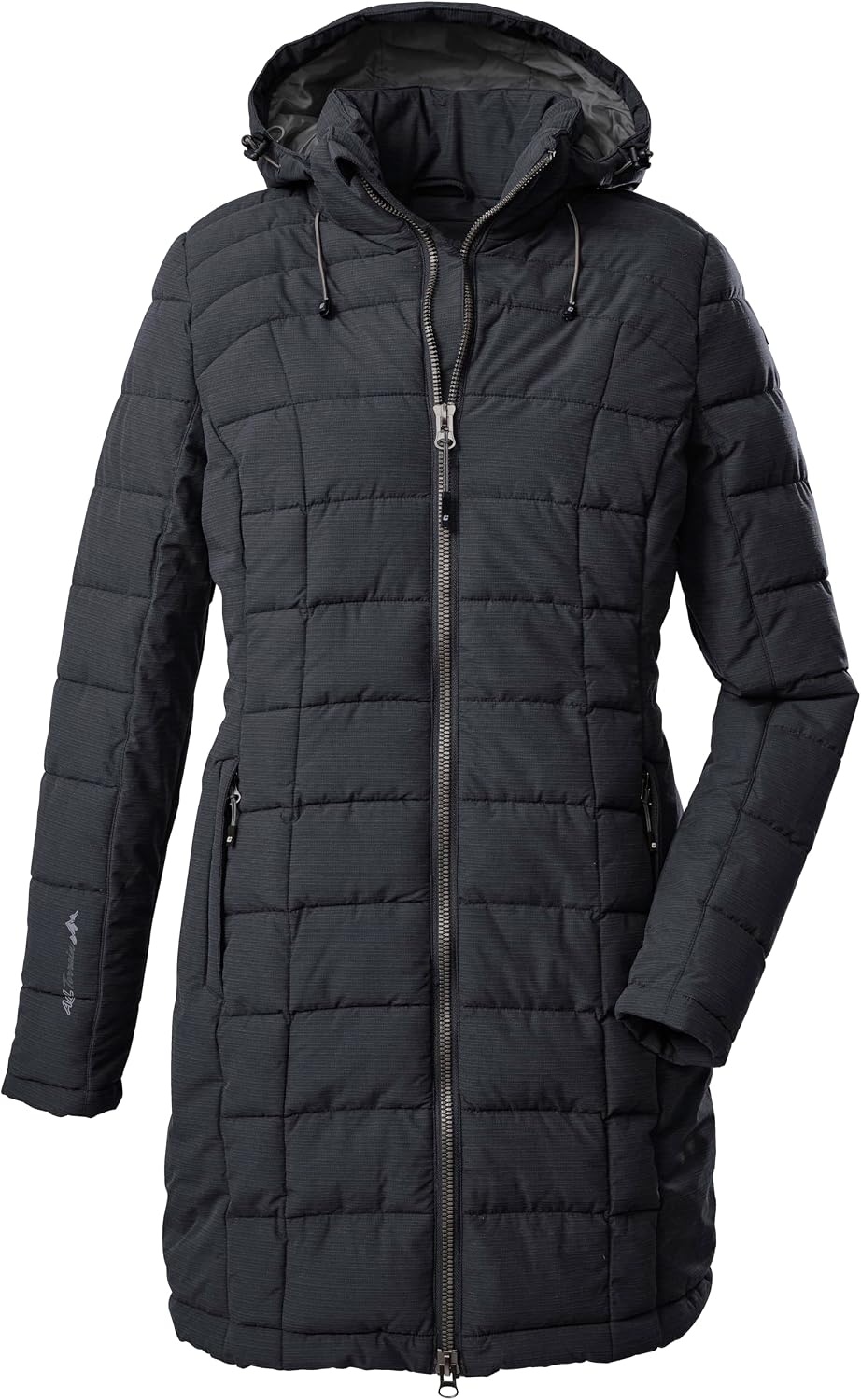 killtec Skane Wmn Quilted Prk dames Gewatteerde parka/parka met afritsbare capuchon