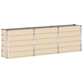 vidaXL Plantenbak Ivoor 240 x 40 x 75 cm Staal