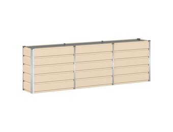 vidaXL Plantenbak Ivoor 240 x 40 x 75 cm Staal
