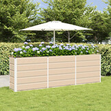 vidaXL Plantenbak Ivoor 240 x 40 x 75 cm Staal