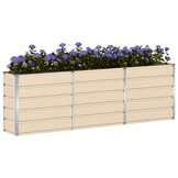vidaXL Plantenbak Ivoor 240 x 40 x 75 cm Staal