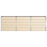 vidaXL Plantenbak Ivoor 240 x 40 x 75 cm Staal