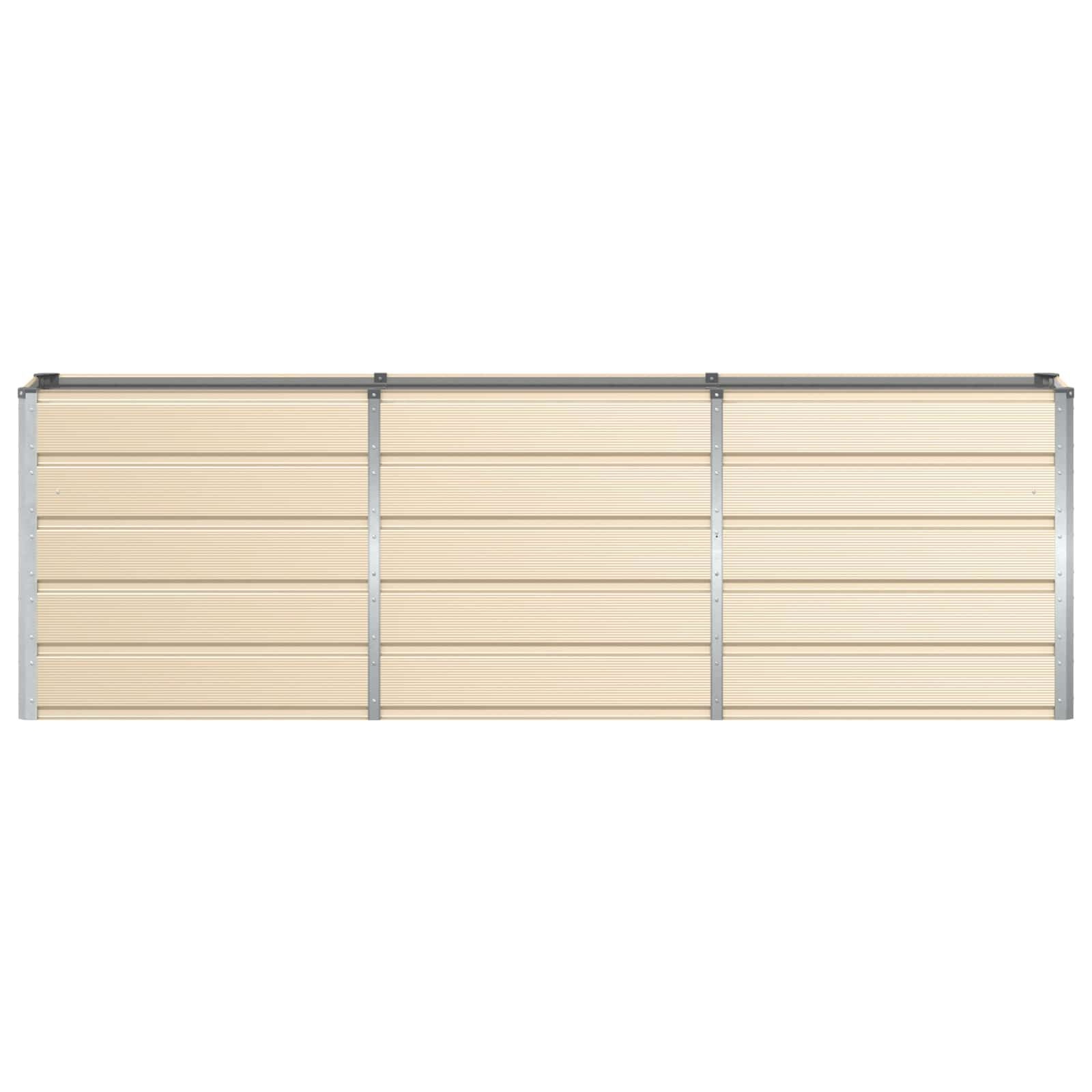 vidaXL Plantenbak Ivoor 240 x 40 x 75 cm Staal