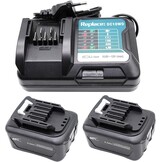 Accuset Makita 12V: 2x 4.0Ah accu's + oplader - 34% Korting
