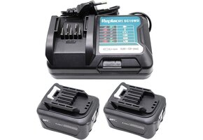 Accuset Makita 12V: 2x 4.0Ah accu's + oplader - 34% Korting
