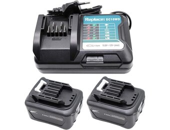 Accuset Makita 12V: 2x 4.0Ah accu's + oplader - 34% Korting