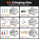 Krimptang Set 6 Koppen 0.25-10mm² met Ratel | 395 Terminals