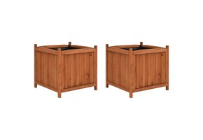 Verhoogde Plantenbakken (2 stuks) - Vurenhout 50x50x50cm - 29% Korting!
