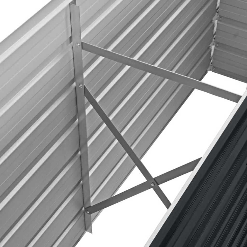 Verhoogde Plantenbak 160x40x45 cm Antraciet Staal met 40% Korting