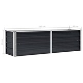 Verhoogde Plantenbak 160x40x45 cm Antraciet Staal met 40% Korting