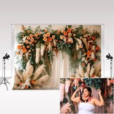 Boho Bloemen Pampas Gras Fotografie Achtergrond | 2.2x1.5m | 33% Korting