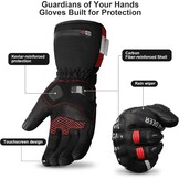 Verwarmde Motorhandschoenen | Oplaadbaar 7.4V 2200mAh Batterij | Waterdicht Geïsoleerd Geitenleer | Mannen Vrouwen | Winter Fiets Ski Sneeuw | Maat S
