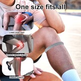 2x Grijze Patellabandjes voor Knie Stabiliteit & Pijnverlichting | Siliconen Elastisch | Sportband voor Hardlopen, Voetbal, Volleybal