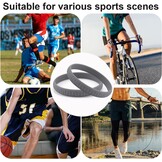 2x Grijze Patellabandjes voor Knie Stabiliteit & Pijnverlichting | Siliconen Elastisch | Sportband voor Hardlopen, Voetbal, Volleybal