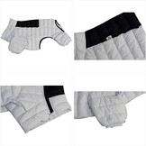 Hondenjas Warm Waterdicht Winddicht Reflecterend met 4 Poten Bedekt voor Kleine, Middelgrote & Grote Honden Gebroken Wit XL