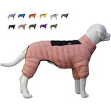 Hondenjas Warm Waterdicht Winddicht Reflecterend met 4 Poten Bedekt voor Kleine, Middelgrote & Grote Honden Gebroken Wit XL