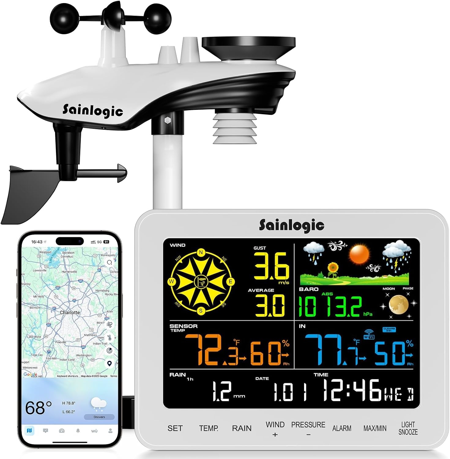 Weerstation 7-in-1 met Kleurenscherm - 30% Korting