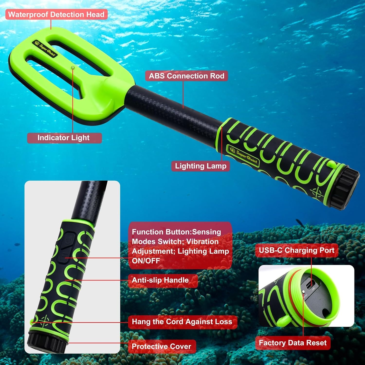 Onderwater Metaaldetector 34% Korting | IP68 Duiken Strand