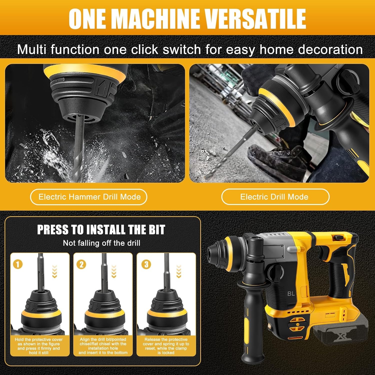 Combihamer 2-in-1 20V (DEWALT accu compatibel) - 34% Korting