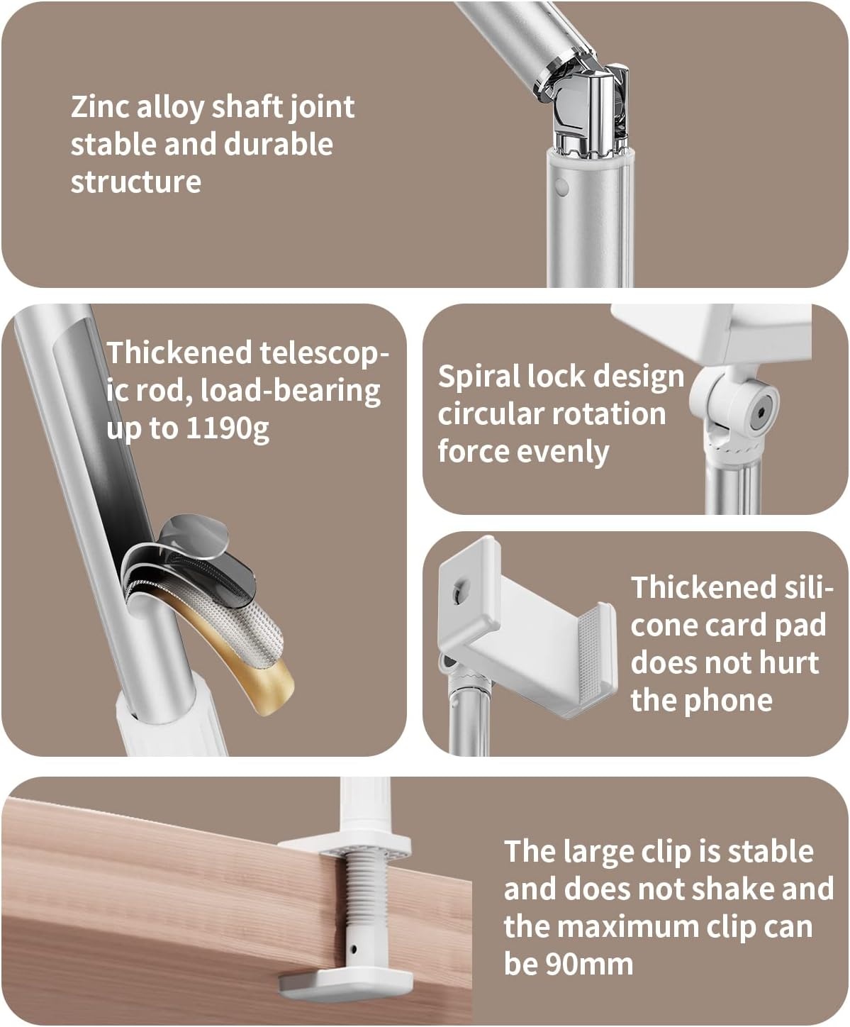 Overhead Telefoonhouder met Ringlicht - 34% Korting!