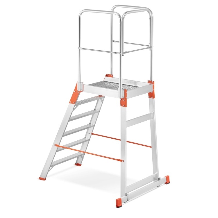Bordestrap - 5 treden + platform - werkhoogte 3,29 m