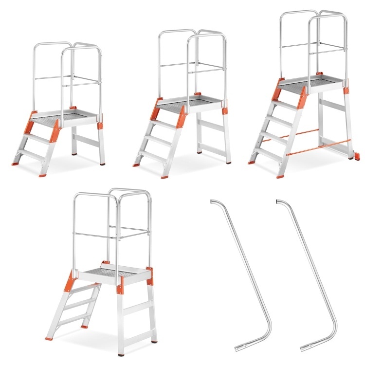 Bordestrap - 5 treden + platform - werkhoogte 3,29 m