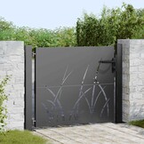 Stalen Tuinpoort Zwart 110x105cm - 35% Korting