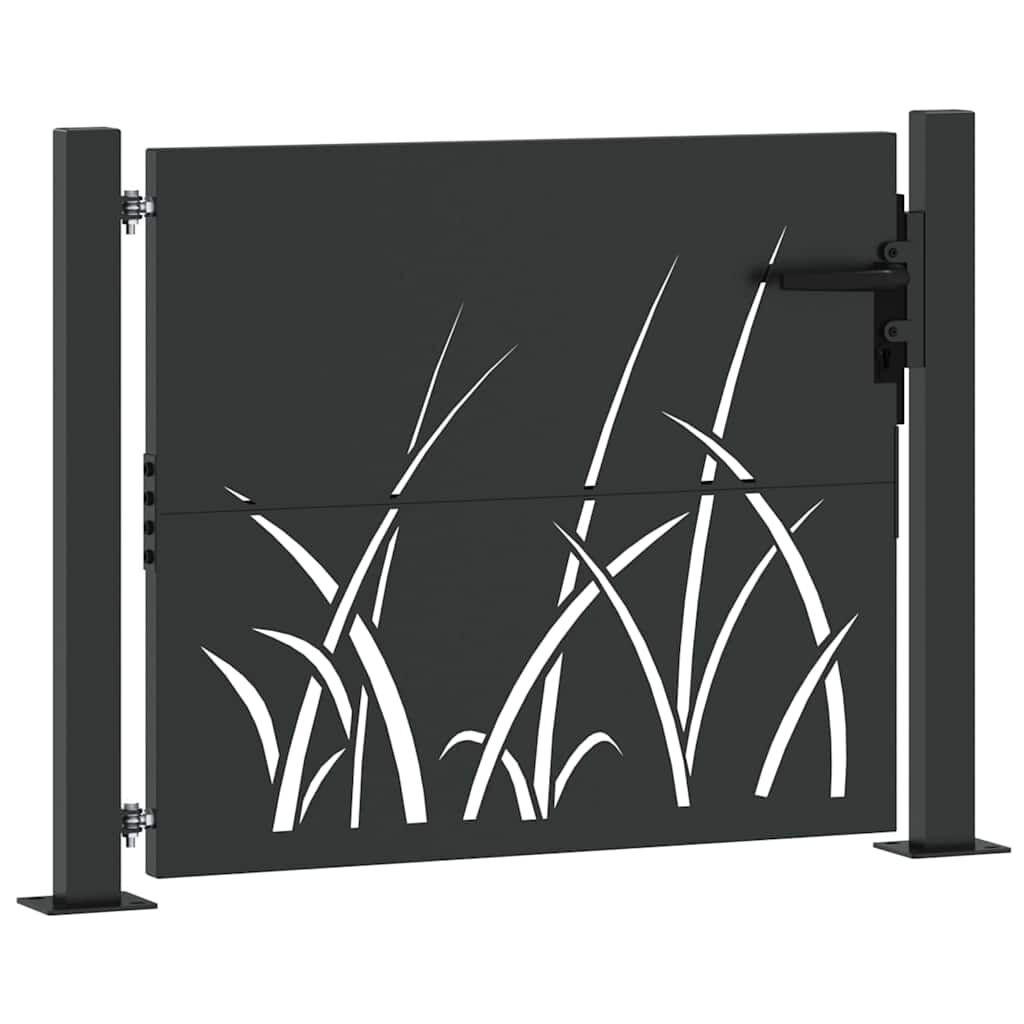 Stalen Tuinpoort Zwart 110x105cm - 35% Korting